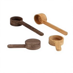 Cucchiaio dosatore creativo, moderno <span class=keywords><strong>e</strong></span> semplice, vintage, con manico corto in legno massello, per caffè <span class=keywords><strong>e</strong></span> <span class=keywords><strong>latte</strong></span> in polvere - Product Image 1