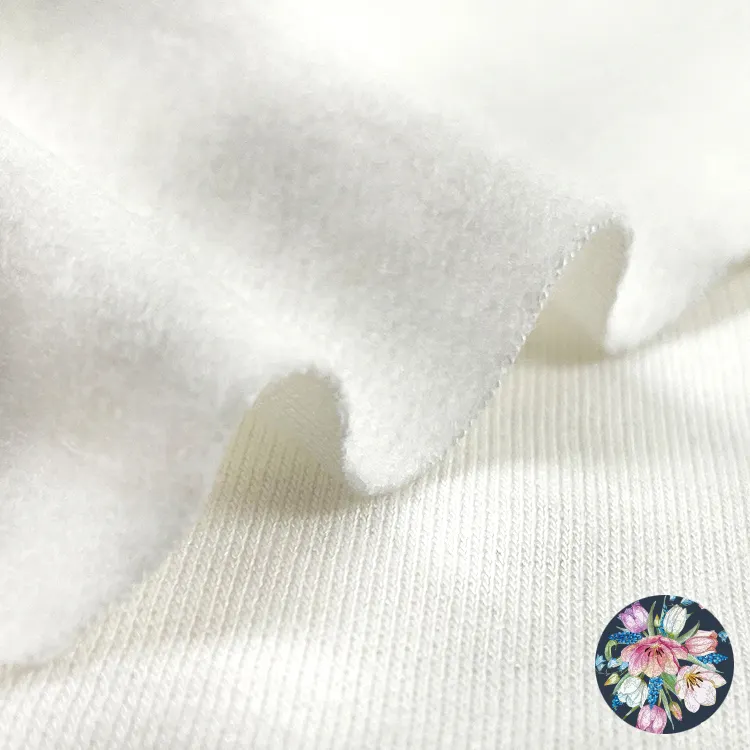 Famicheer BSCI de bambú blanco jersey de algodón suave tejido de punto 60% algodón, 40% de algodón de tela de Bambú
