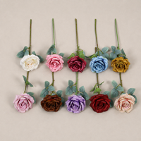 Roses artificielles en soie en gros, longues tiges, fausses roses pour bouquets de mariage, centres de table, arrangements floraux