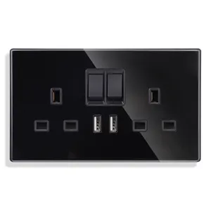 Bingoelec Double 13A prise commutée avec indicateur Double USB UK Standard Alexa Tuya Smart Home Socket à vendre