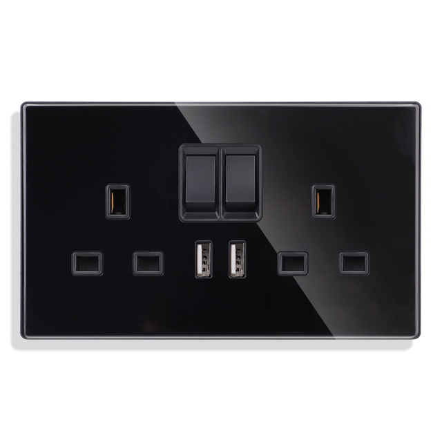 Bingoelec Double 13A Switched Socket With Indicator Double USB UK Standard Alexa Tuya Smart Home Socket for Sale
