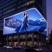 Pantalla LED para Publicidad Exterior, Impermeable, P10, 3D, HD, Video Wall LED para Uso en Ascensores de Centros Comerciales