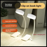 Lampe de bureau LED créative de style nordique, mini, à clipser sur lit, rechargeable, protection oculaire, veilleuse