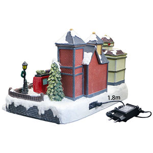 Villaggio Natalizio Colorato Classico con Luci LED, Statuetta in Resina Fatta a Mano, Scena Natalizia Scintillante per Esterni - Product Image 3