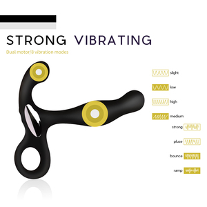 Nuevo Masajeador de Próstata con Doble Motor y Anillo de Agarre, Vibrador Anal Masculino, Juguete Sexual para Mujer - Product Image 5