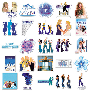 50 pegatinas personalizadas con temática creativa de la película musical <span class=keywords><strong>MAMMA</strong></span> <span class=keywords><strong>MIA</strong></span>, estilo artístico, para equipaje, cámara, tableta, ¡gran oferta de fábrica! - Product Image 3