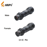 Câble solaire WEIPU 5A AC/DC IP67, fournisseur chinois, connecteur circulaire à 6 broches pour batterie, verrouillage par poussée, fil 12V, 2 à 3 connexions