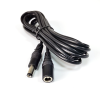 Cable de alimentación de CC personalizado 5,5mm X 2,1mm macho a 5,5mm X 2,1mm macho conector de horquilla cable de extensión para cámara de seguridad CCTV