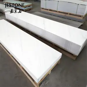 JESTONE akrilik katı yüzey mermer çin üretici tezgah üstü lavabo ve lavabo için büyük levha yapay taş