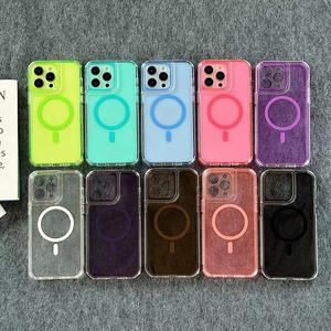 Étui de téléphone antichoc de conception professionnelle en TPU+PC de couleur bonbon avec cadre de protection de l'objectif à trous précis, transparent, personnalisé pour 16/17 - Product Image 4