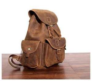 100% Genuine Leather Business Backpack Multi-Purpose <b>Laptop</b> & Travel Bag Vintage Luxury Style Leather Backpack Wholesale Price - Product Image 3
