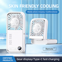 Ventilateur portable rafraîchissant avec batterie externe 5000 mAh et câbles intégrés, ventilateur de cou portatif, vente en gros, fabricant OEM