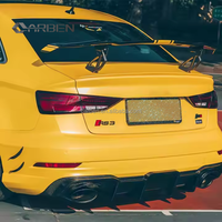 Diffuseur universel de pare-chocs arrière en fibre de carbone sèche pour AUDI RS3 2017-UP Car Spoilers Body Kit