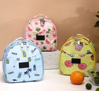 Enfants chauds étudiants sublimation impression sac à lunch isolation pour aliments chauds et froids portable thermique gâteau sac isotherme avec poche en filet