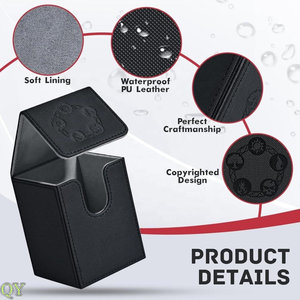 YY กล่องเก็บการ์ดเล่นหนัง PU แบบกำหนดเองสำหรับนักสะสม - Product Image 2