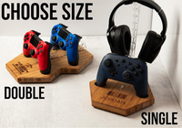 Station de charge pliable en bois personnalisée, support pour manettes de jeu, support pour casque avec couleur et logo personnalisés