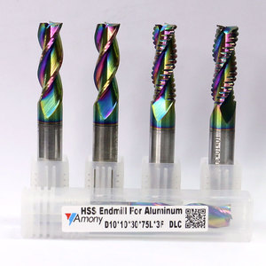 Fraise à queue Amony HSS Co/M42 à 2/3/4 dents pour usinage de métaux, outils de coupe CNC haute précision 1mm 6mm 18mm - Product Image 2