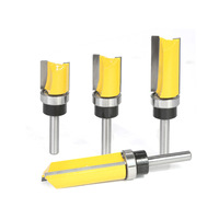 Brocas de Fresado de Carburo de Tungsteno de 6 mm y 1/4 de Pulgada para Trabajar la Madera, Brocas de Fresado de Patrones con Rodamiento