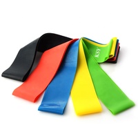 Lot de 5 bandes d'entraînement en boucle de résistance élastique pour l'entraînement des jambes.