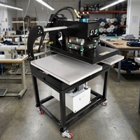 Presse à chaud pneumatique semi-automatique double station robuste, nouvelle machine de pressage de précision avec plaque chauffante durable pour vêtements