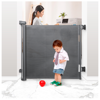 Barrière de sécurité pour bébé en maille PVC de haute qualité, rétractable, pour escalier intérieur, porte, garde-corps de sécurité pour bébé, barrière de sécurité robuste en maille pour bébé