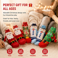 Chaussettes de Noël magnétiques personnalisées, chaussettes fantaisie à motif de Père Noël, bonhomme de neige, renne, chaussettes cadeaux de Noël OEM ODM