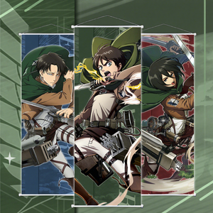 6 Couleurs – Affiches Murales et Parcheminets Anime AOT Titan Eren Jaeger Mikasa Ackerman de Haute Qualité - Product Image 1