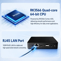 Reproductor Multimedia Android TV Box RK3566 Directo de Fábrica, Reproductor Multimedia 4K con VGA, USB 3.0, Gigabit Ethernet, WiFi, Reproductor Multimedia para Señalización Digital