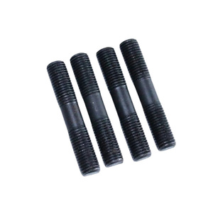 สตั๊ดแบบสองหัวความแข็งแรงสูง ผลิตตามสั่ง เกลียวเต็มตัว ชุบออกไซด์สีดำ ไม่มีหัว สำหรับงานวิศวกรรม - Product Image 2