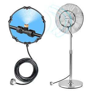 Ventilatore Elettrico a Spruzzo F129, Ventilatore da Pavimento Raffreddato ad Acqua, Set di Umidificazione con Atomizzazione, Sistema Micro-Irrigazione <span class=keywords><strong>per</strong></span> Giardinaggio Domestico - Product Image 1