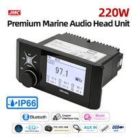 Récepteur marin JMC MS-22RV avec écran TFT 3,2'' IP66 pour amplificateur USB, préampli de subwoofer, égaliseur, certification ASTM