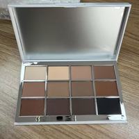Palette de fards à paupières mats de luxe 12 couleurs pour un maquillage quotidien naturel et professionnel, marque privée