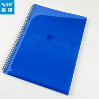 Carnet à spirale personnalisé en gros avec pochette en PP, pages intérieures lignées, pour réunions de bureau et écriture