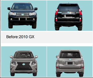 ชุดแต่งกันชนหน้า WELIFTRICH คุณภาพสูง รุ่นอัพเกรด ไฟ LED ใหม่ สำหรับ Lexus GX400 Gx460 ปี 2010-2023 แบบ Bolt-On สีดำ - Product Image 2