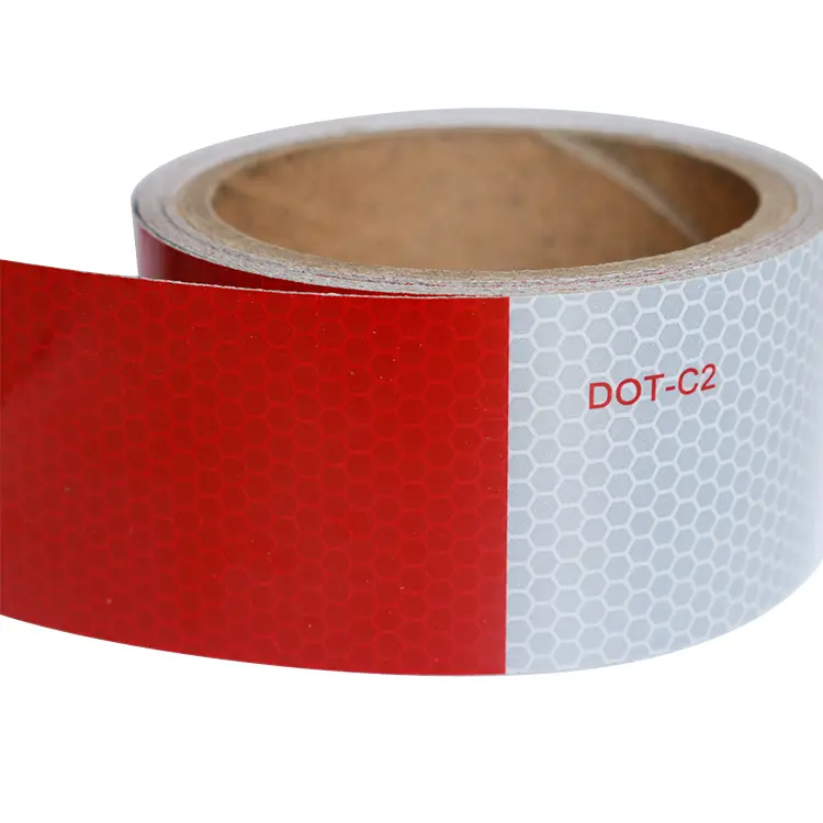 Easy-to-remove liner hives reflector tape glass beads DOT-C2 reflective tape red white truck reflective tape