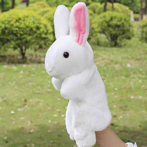 HY Para Princesa, Marioneta de Mano de Oso de Dibujos Animados, Muñeco de Ventriloquismo, Guantes de Peluche Súper Suaves, Juguete para Bebés - Product Image 1