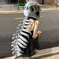 Chapeau en peluche tête de dinosaure de dessin animé, jouet amusant pour enfants, en coton PP, 7-14 ans, personnalisé pour anniversaire, sac OPP sur mesure