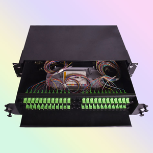 Caja de terminales de parcheo de 48 núcleos con adaptadores LC SC deslizantes y no deslizantes para FTTH - Product Image 3