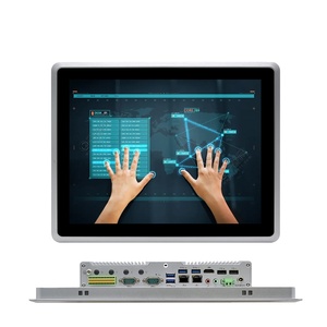 XLW Ordinateur industriel à écran tactile de 15 pouces IP65 étanche Intel J6412 I3 I5 I7 VGA HD 6 RS232 COM VESA Ordinateur embarqué sans ventilateur - Product Image 1