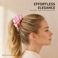 Lot de chouchous en soie de mûrier de 16 mm avec boîte cadeau neutre – Accessoire capillaire prêt à offrir