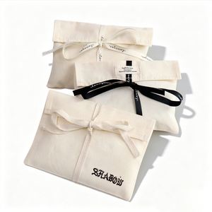 Custom Natural Color Cotton <b>Muslin</b> Envelope <b>Cloth</b> Packaging Gift Bag Organic Cotton Envelope Garment - Product Image 5