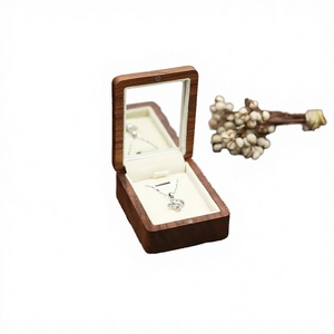 1PCS Free Personalized Custom Engrave Wooden Necklace Storage Box Holder Walnut Jewelry <b>Display</b> Eco-Friendly Father's Day Lover - Product Image 2