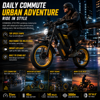 Bicicleta Eléctrica GT20 de Doble Motor, 1920 Wh, 128 km de Autonomía, Neumáticos Anchos, 3000 W de Potencia, Shimano 7 Velocidades, Almacén en EE. UU./UE