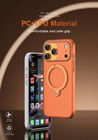 Coque de téléphone antichoc en TPU et PC texturé 3D antidérapante avec support magnétique, vente en gros d'usine pour iPhone 18 Pro Max 17 Pro