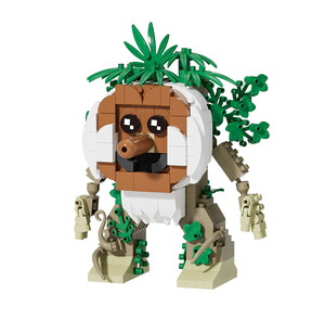 Jouet de construction en bois AI, figurine abstraite homme en bâton, thème Montagne et Mer, Tungtungsahur, style <span class=keywords><strong>Ninja</strong></span> Fusion Monstre, avec éléments animaliers - Product Image 1