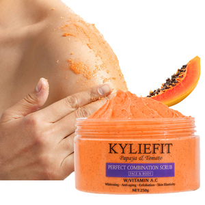 Exfoliante Corporal de Crema Personalizado para Salones de Belleza con Café y Nuez de Brasil, Elimina la Opacidad y Aclara el Tono de Piel - Product Image 1