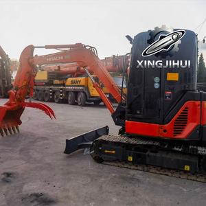 Excavatrice d'occasion Hitachi Zaxis50U, 5 tonnes, marque japonaise d'origine, moteur Yanmar, godet de 0,2 m, excavatrice d'occasion avec pince à griffes. - Product Image 4