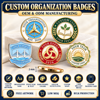 Badges personnalisés en émail dur pour l'organisation, les clubs scolaires, les événements, les anniversaires, les emblèmes, fabricant de médailles OEM ODM