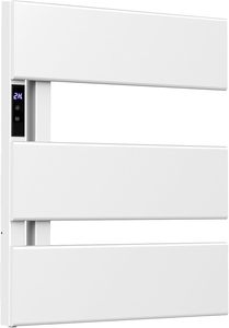 Estante calentador de toallas eléctrico montado en la pared con temporizador Control de temperatura enchufable <span class=keywords><strong>Panel</strong></span> táctil inteligente de calentamiento rápido cableado - Product Image 2