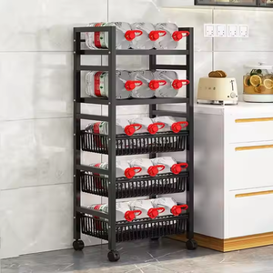 מודרני רב-שכבתית PC אחסון מיקרוגל מתלה פחמן פלדה מטבח מתלה מים-פריקה תכונה רב תכליתית ירקות - Product Image 3